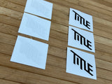 Title Aufkleber / Sticker 1,5" 6er Set schwarz und weiß