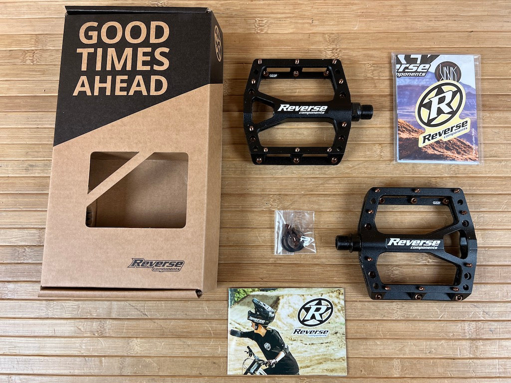Reverse Components Black One Plattformpedale / Pedale schwarz/copper – RTF Bikeparts