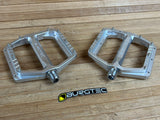 Burgtec MK5 Penthouse Flat Pedals / Pedale silver Steel Axle