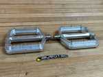 Burgtec MK5 Penthouse Flat Pedals / Pedale silver Steel Axle