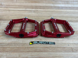 Burgtec MK5 Penthouse Flat Pedals / Pedale red Steel Axle