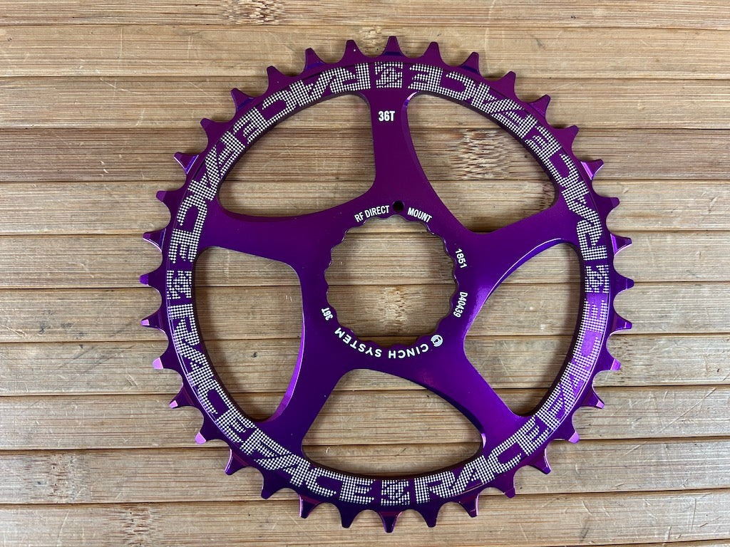 RaceFace Cinch Direct Mount Chainring - 36 Tooth Green 10/11/12 Speed Compatible (2018 Model)