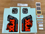 Fox Decal Kit 36 2021 F-S Orange Logo / Shiny Black