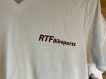 RTF Bikeparts Vee Neck T-Shirt weiß Gr. XL