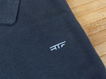 RTF Bikeparts Polo Shirt Anthrazit / silberne Stickung Gr. L
