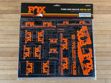 Fox Decal Kit orange Heritage Fork and Shock