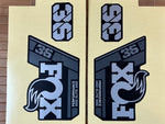 Fox Decal Kit 36 2021 P-SE Gray Logo / Matte Black
