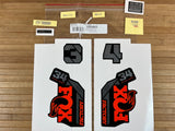 Fox Decal Kit 34 SC 2021 F-S Orange/Black Logo / Shiny Black