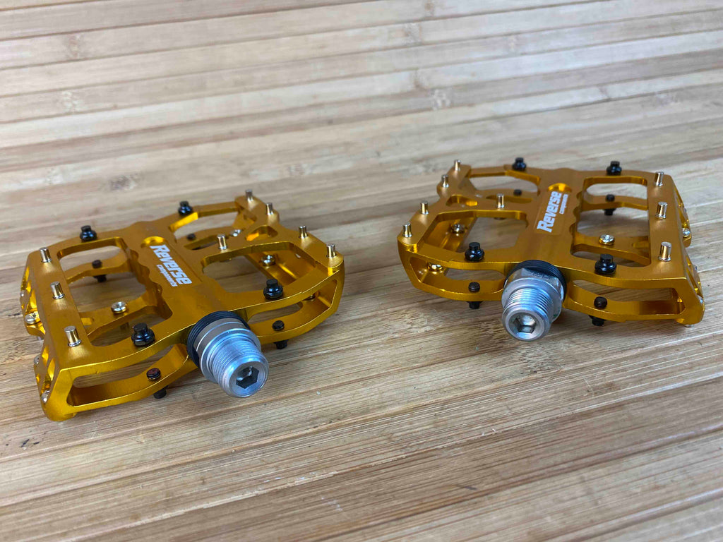 reverse pedale gold Reverse Components Escape Plattformpedale / Pedale gold – RTF Bikeparts