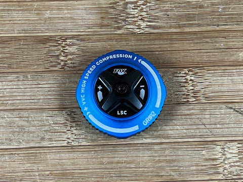 Fox Grip2 Versteller blau / schwarz Topcap Interface Parts