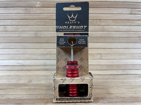 Peaty's Holeshot Tubeless Puncture Plugger Reparatur Kit Matte Red