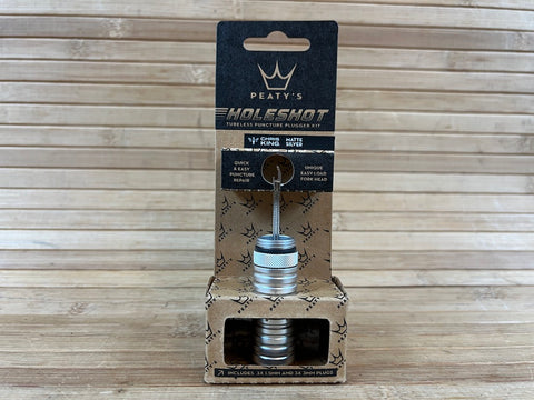 Peaty's Holeshot Tubeless Puncture Plugger Reparatur Kit Matte Silver